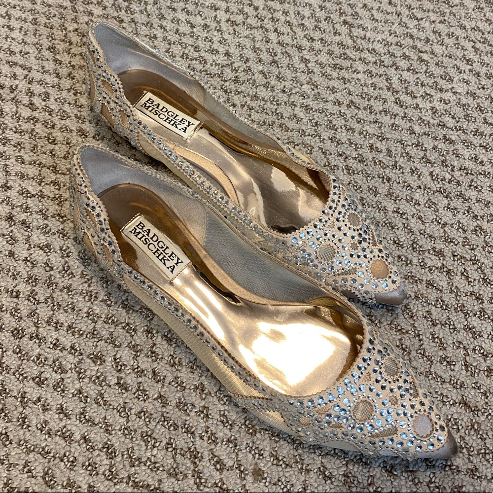 Badgley Mischka sparkly flats